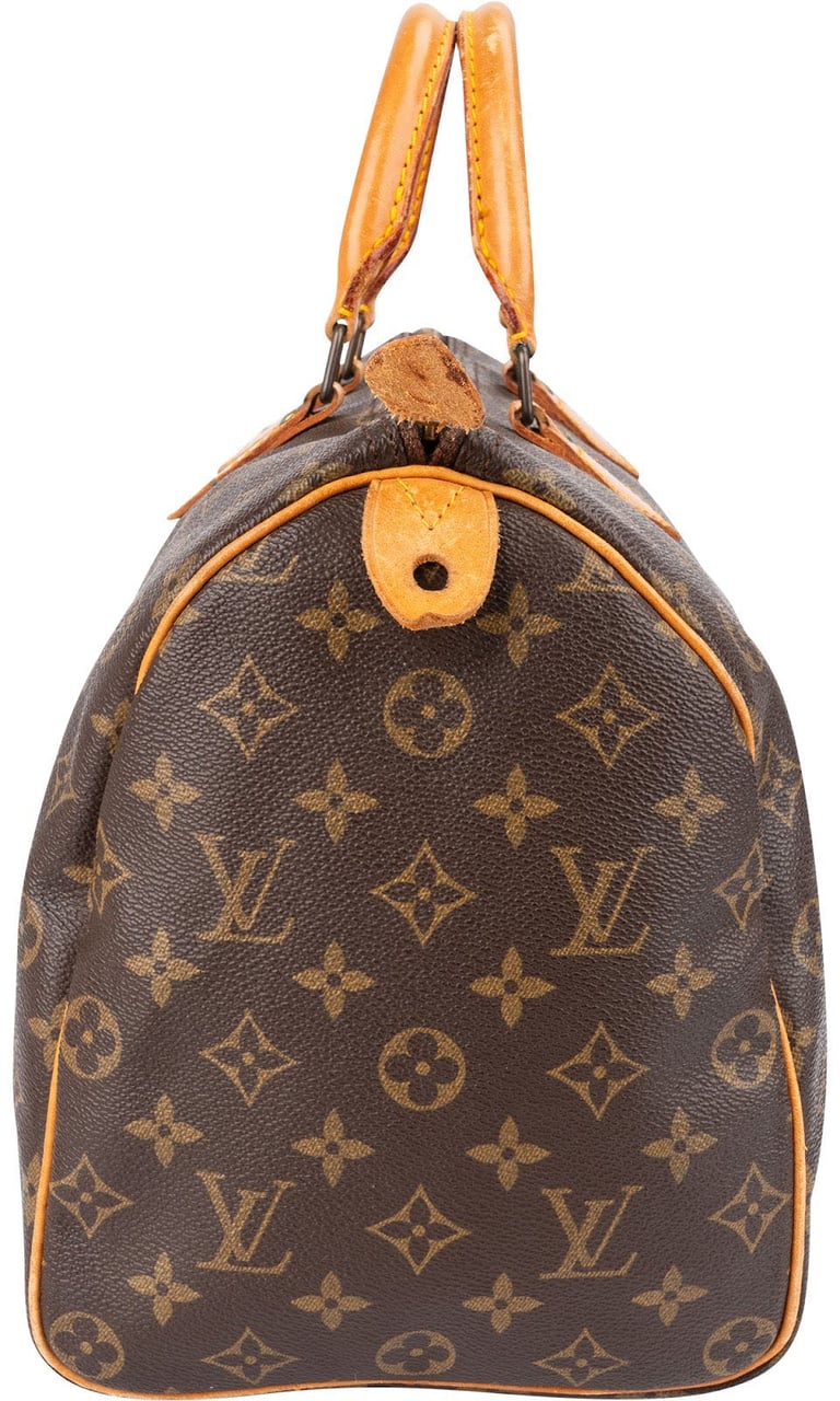 Louis Vuitton Monogram Canvas Speedy 35 Handbag Bruin