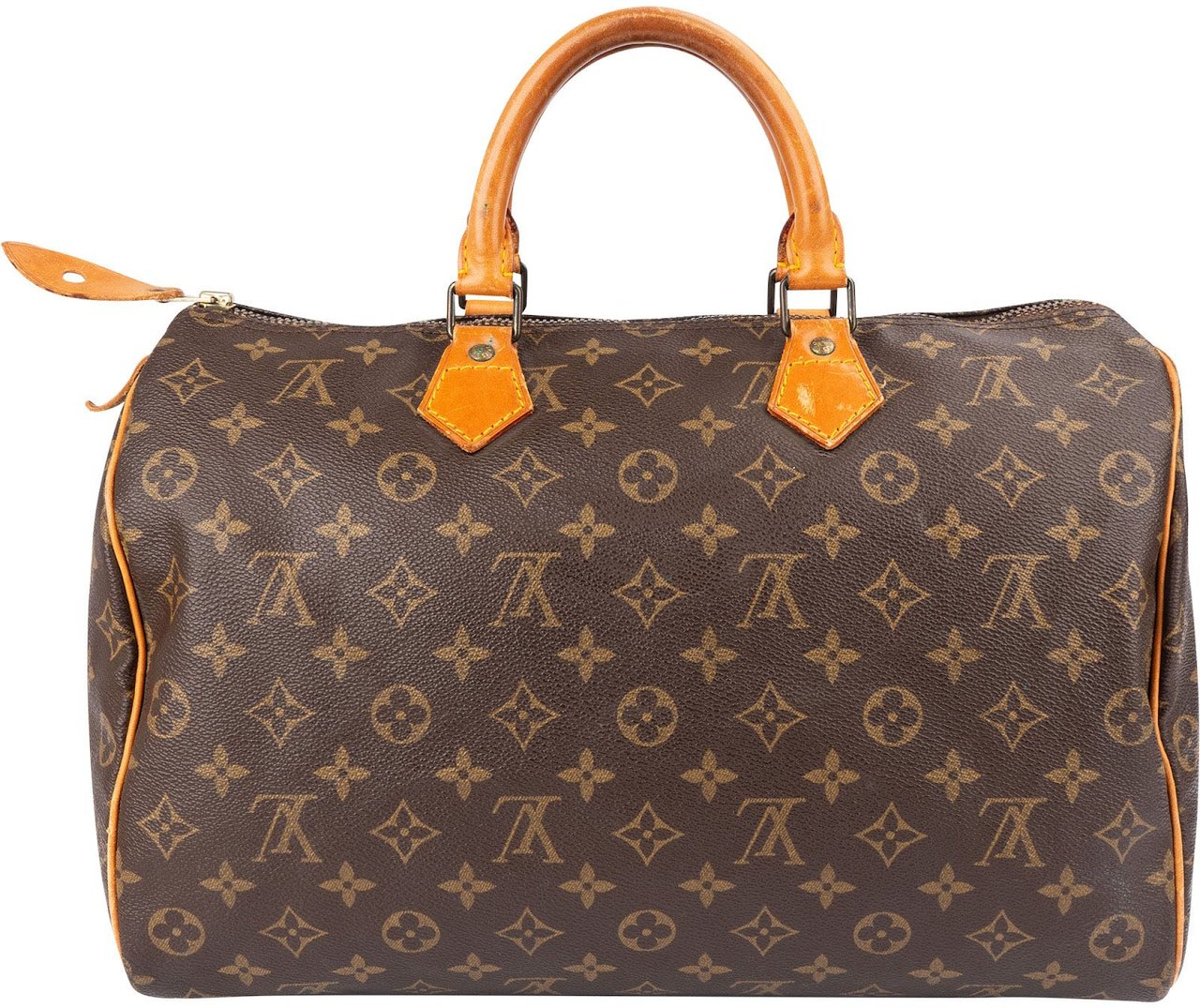 Louis Vuitton Monogram Canvas Speedy 35 Handbag Bruin