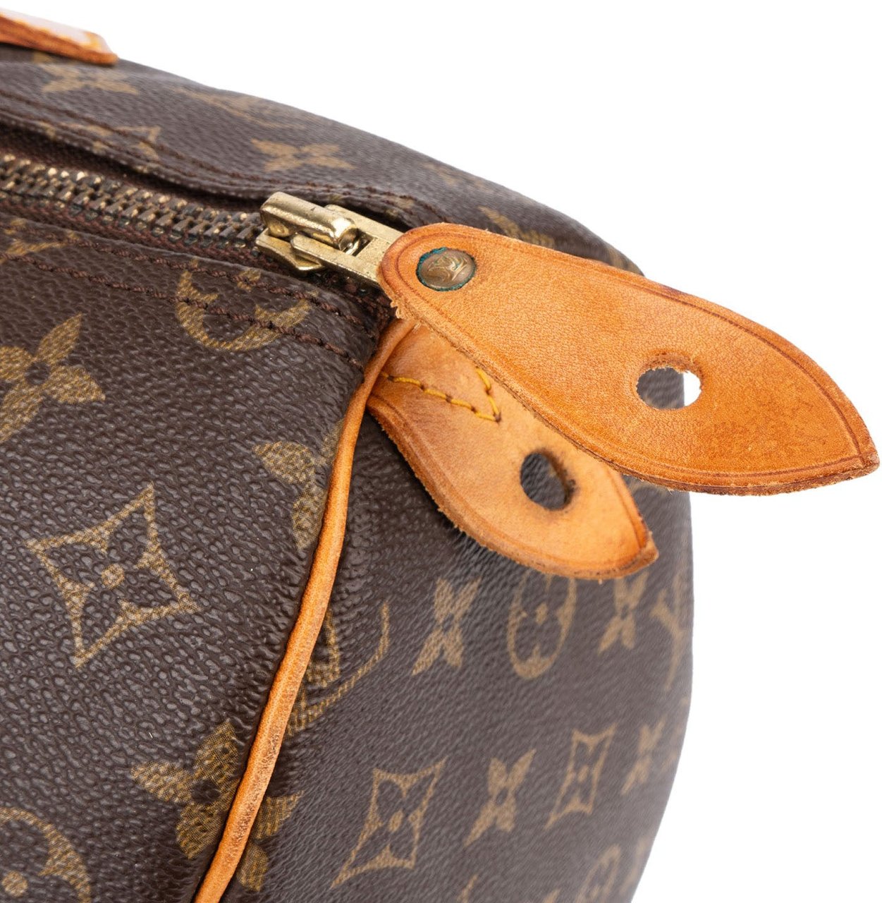 Louis Vuitton Monogram Canvas Speedy 35 Handbag Bruin