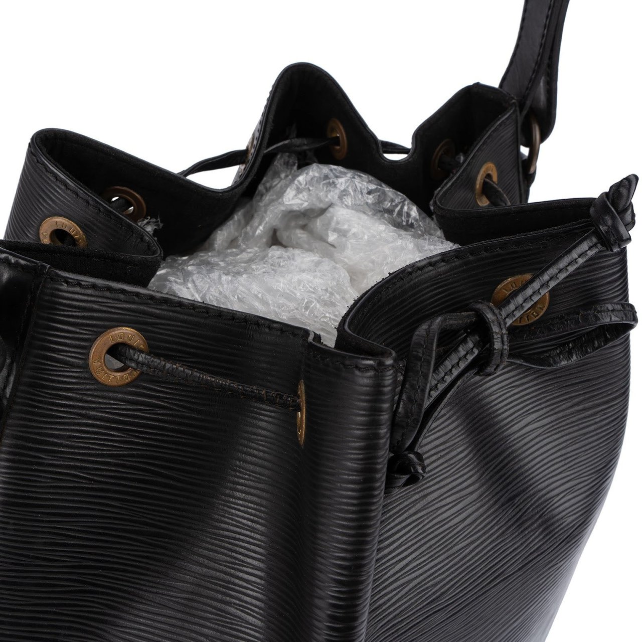 Louis Vuitton Noir Epi Leather Sac Noé Petit Shoulder Bag Zwart