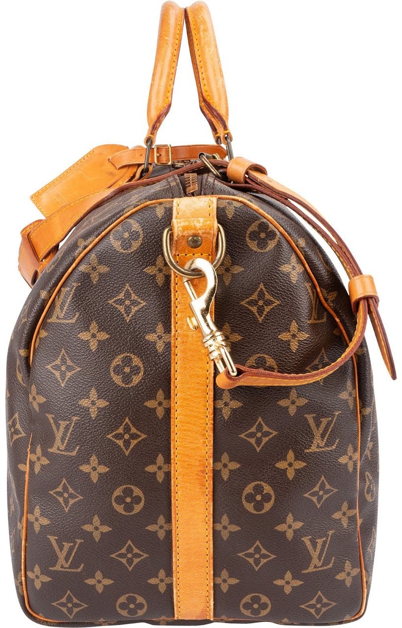 Louis Vuitton Monogram Canvas Keepall 50 Bandoulière Travel Bag Bruin