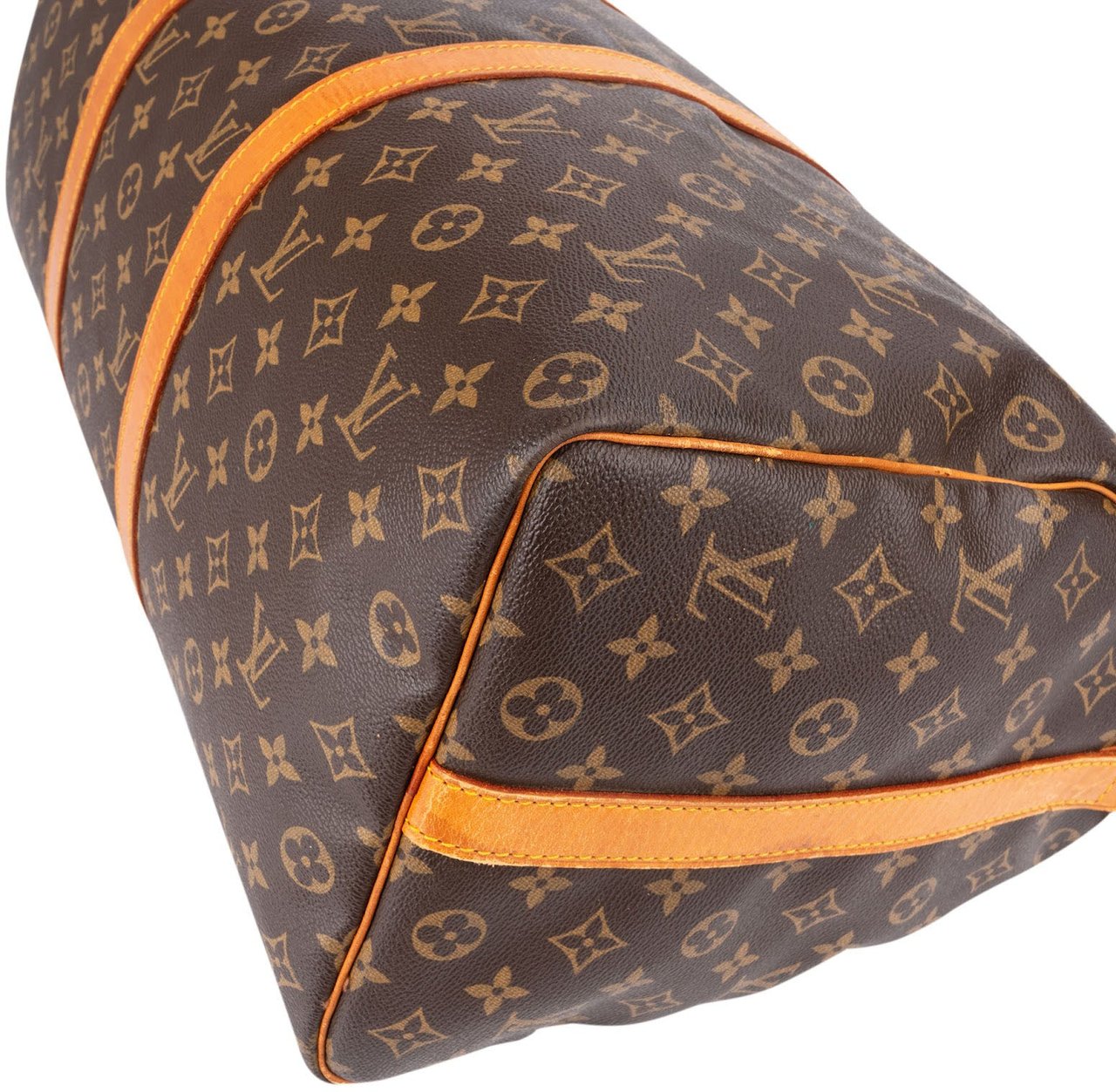 Louis Vuitton Monogram Canvas Keepall 50 Bandoulière Travel Bag Bruin