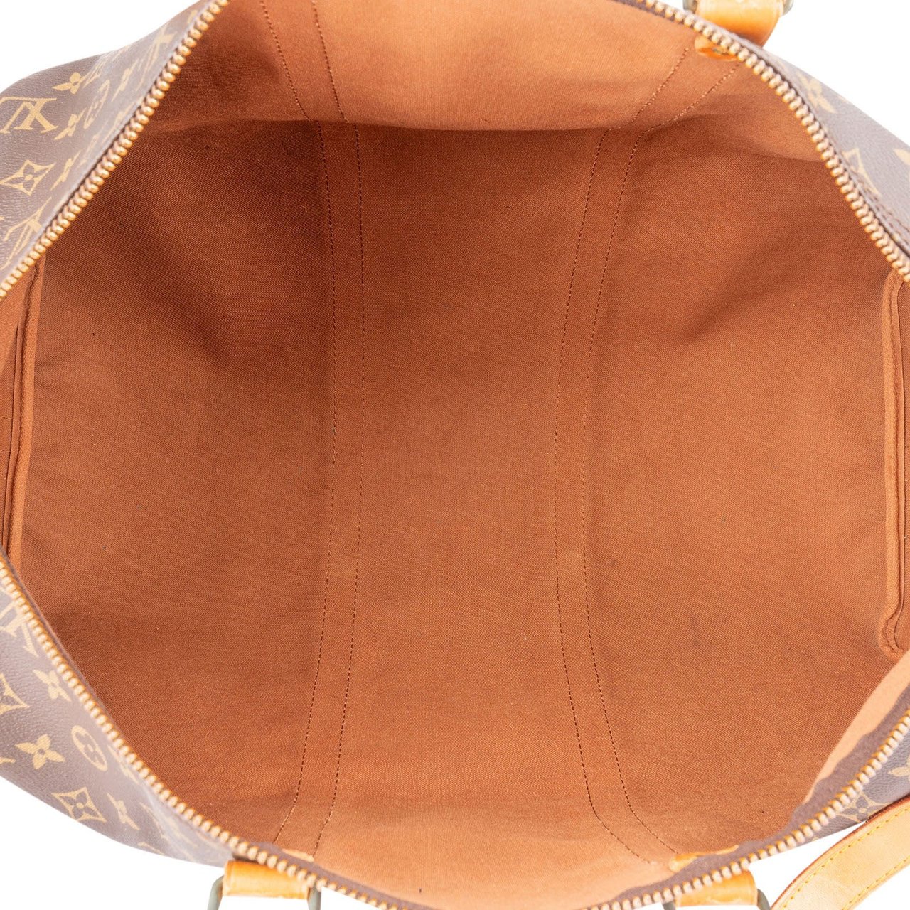 Louis Vuitton Monogram Canvas Keepall 50 Bandoulière Travel Bag Bruin
