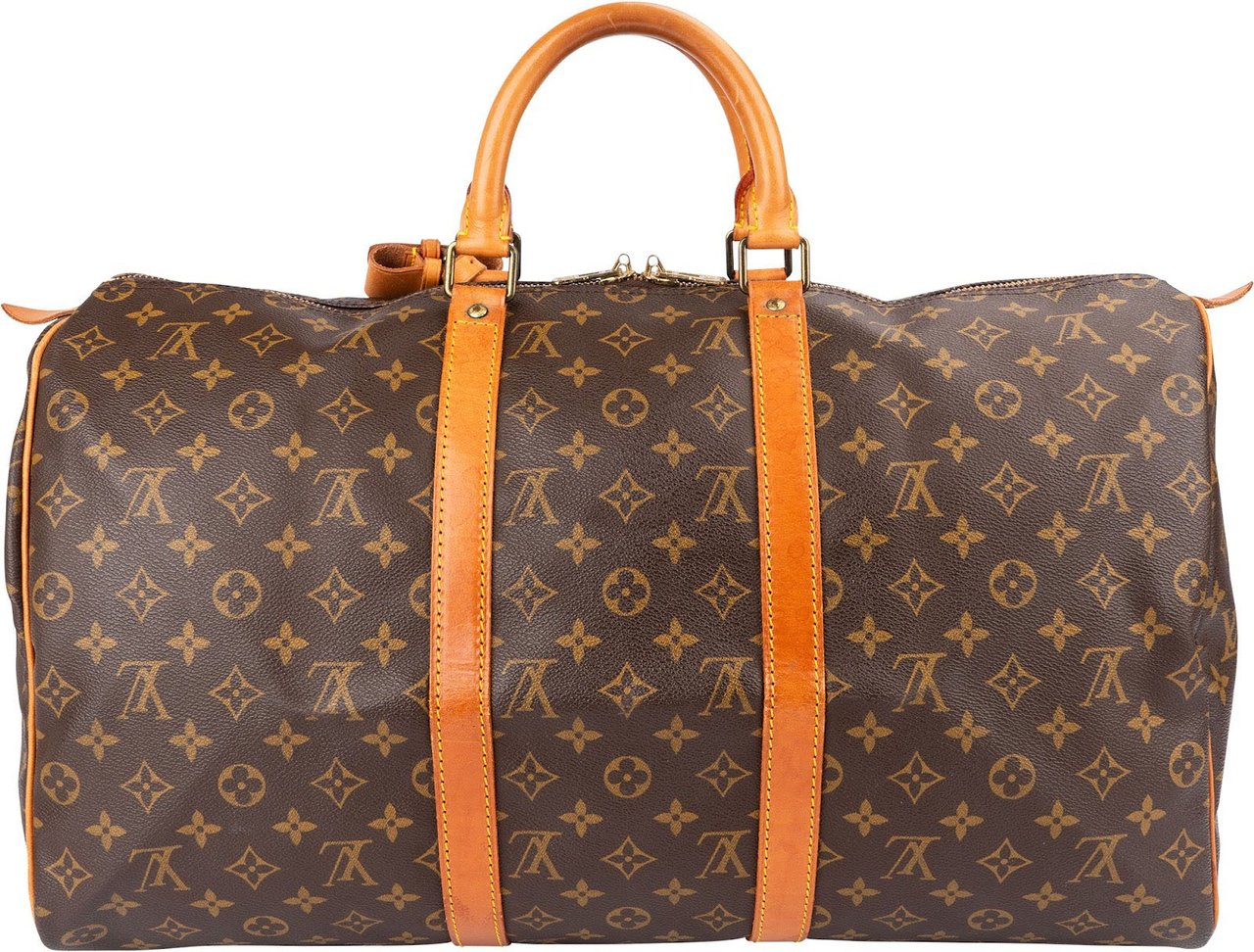 Louis Vuitton Monogram Canvas Keepall 50 Travel Bag Bruin