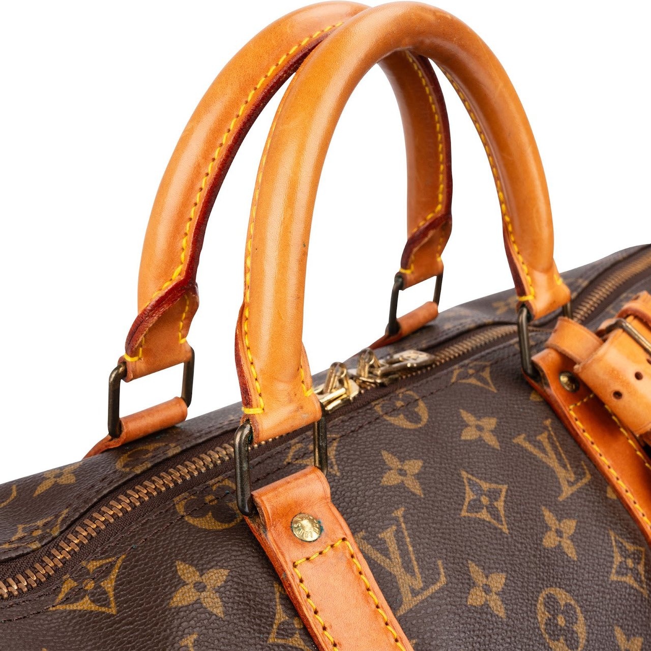 Louis Vuitton Monogram Canvas Keepall 50 Travel Bag Bruin