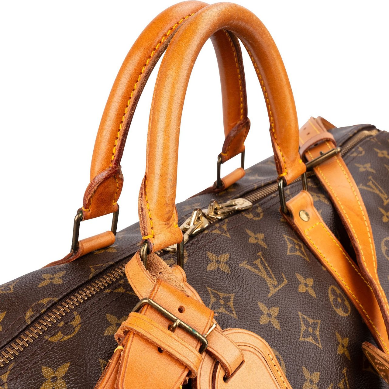 Louis Vuitton Monogram Canvas Keepall 55 Bandoulière Travel Bag Bruin