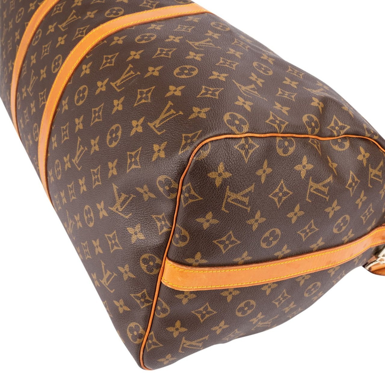 Louis Vuitton Monogram Canvas Keepall 55 Bandoulière Travel Bag Bruin