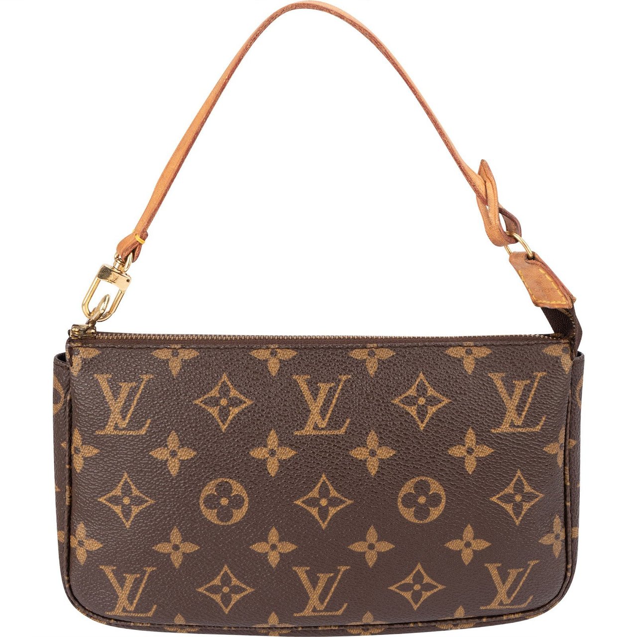 Louis Vuitton Monogram Canvas Pochette Accessoires Handbag Bruin
