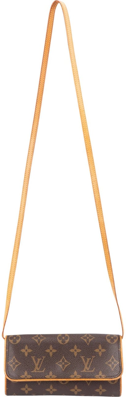 Louis Vuitton Monogram Canvas Twin Pochette Accessoires Crossbody Bag Bruin