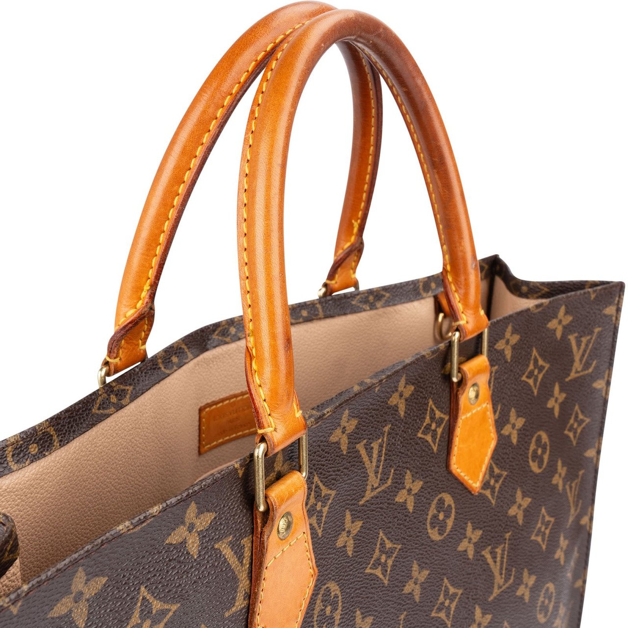 Louis Vuitton Monogram Canvas Sac Plat Handbag Bruin