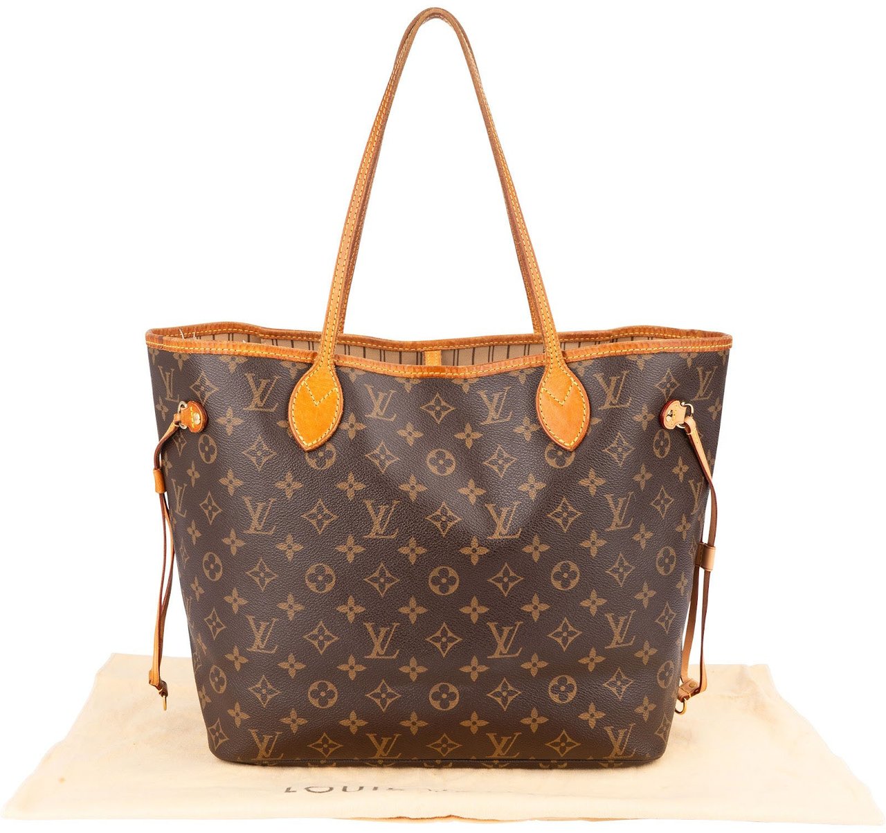 Louis Vuitton Monogram Canvas Neverfull MM Shoulder Bag Bruin