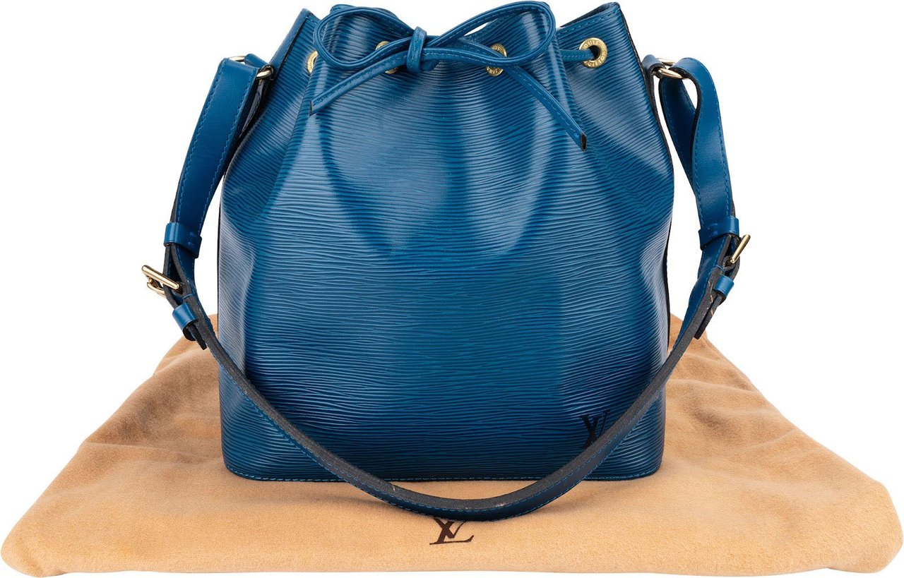 Louis Vuitton Blue Epi Leather Sac Noé Petit Shoulder Bag Blauw