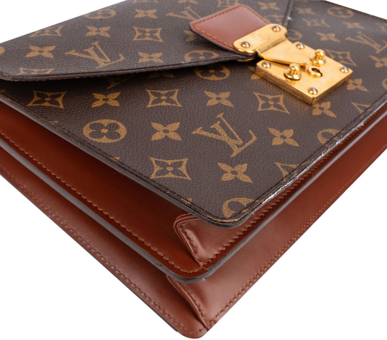 Louis Vuitton Monogram Canvas Concorde Handbag Bruin