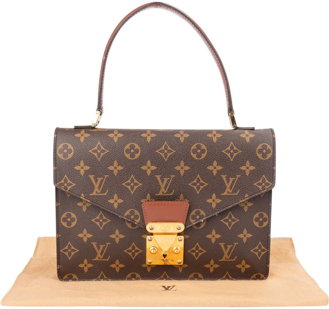 Louis Vuitton Monogram Canvas Concorde Handbag Bruin