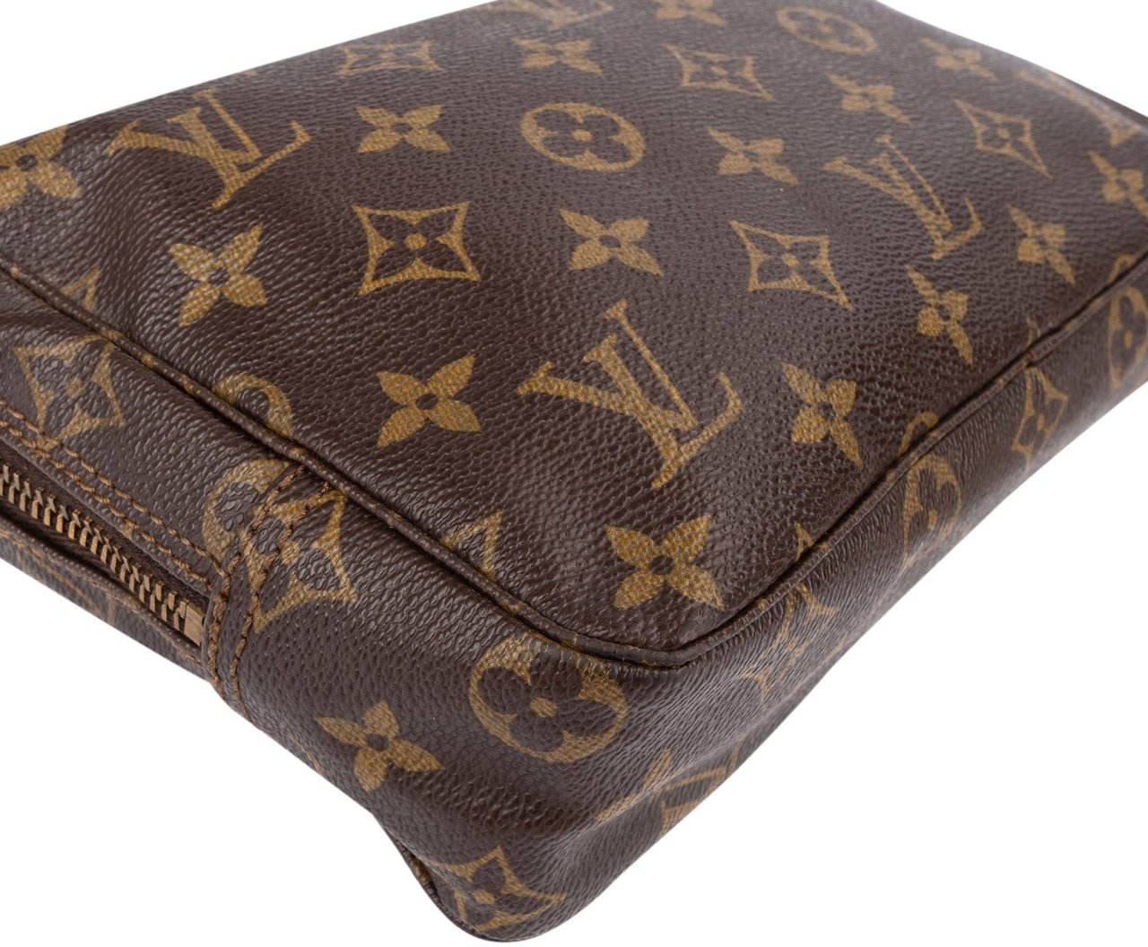 Louis Vuitton Monogram Canvas Trousse Toilette 23 Clutch Bruin