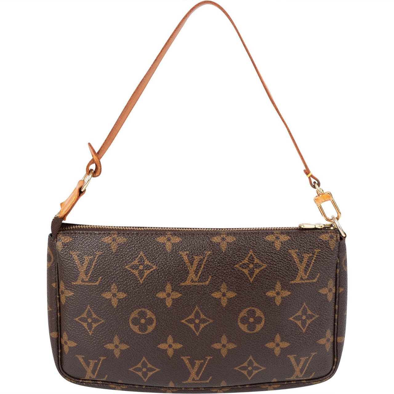 Louis Vuitton Monogram Canvas Pochette Accessoires Handbag Bruin