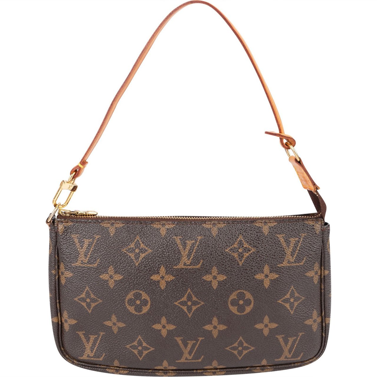 Louis Vuitton Monogram Canvas Pochette Accessoires Handbag Bruin