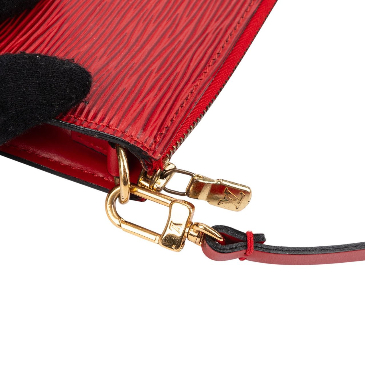 Louis Vuitton Red Epi Leather Pochette Accessoires Handbag Rood
