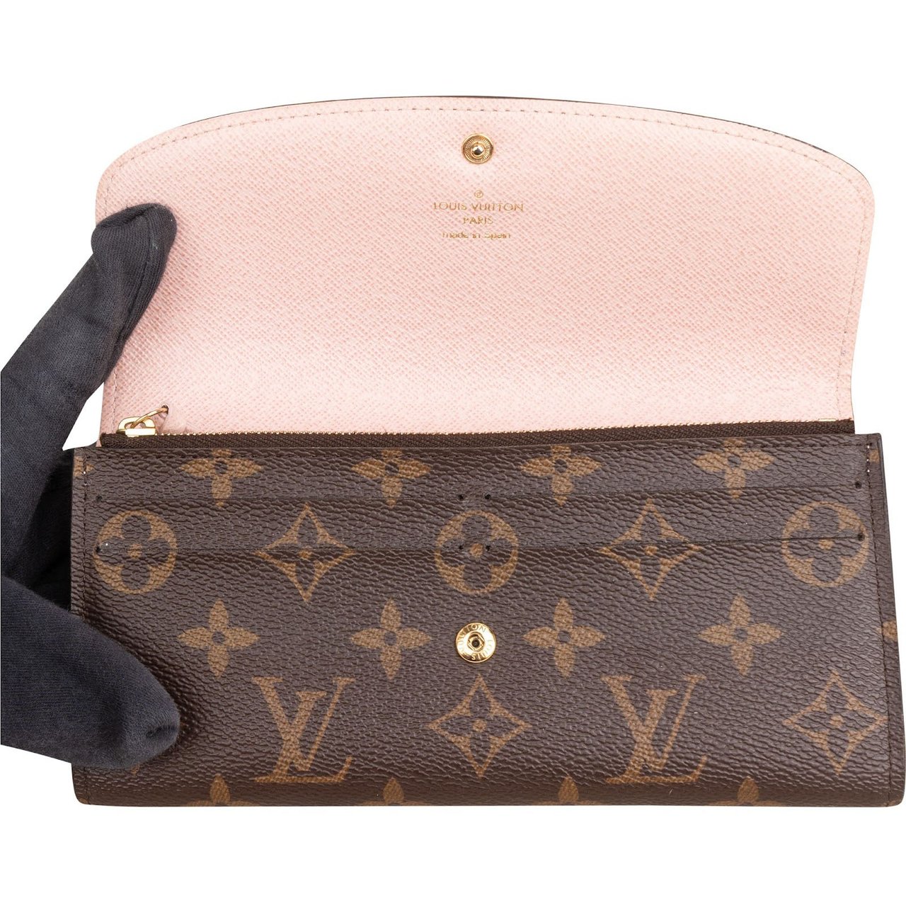 Louis Vuitton Monogram Canvas Emilie Wallet Bruin