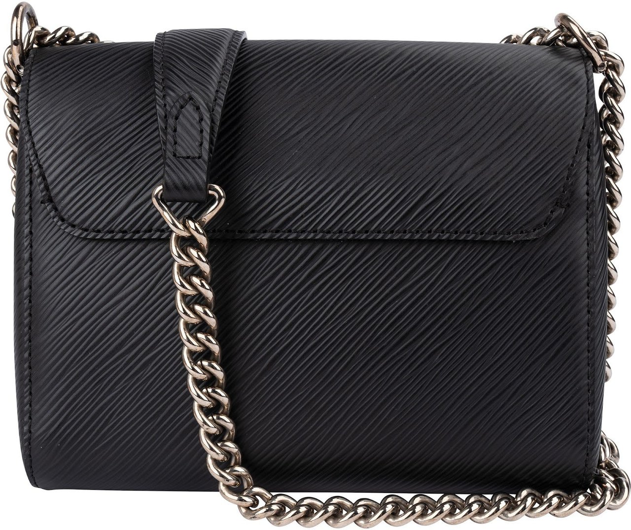 Louis Vuitton Noir Epi Leather Twist PM Crossbody Bag Zwart