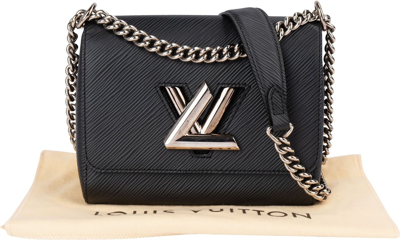 Louis Vuitton Noir Epi Leather Twist PM Crossbody Bag Zwart