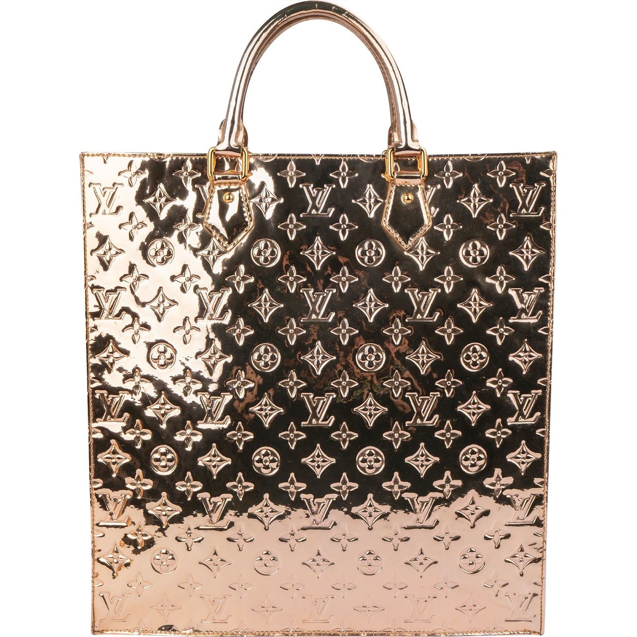 Louis Vuitton Limited Monogram Miroir Metallic Sac Plat Handbag Goud