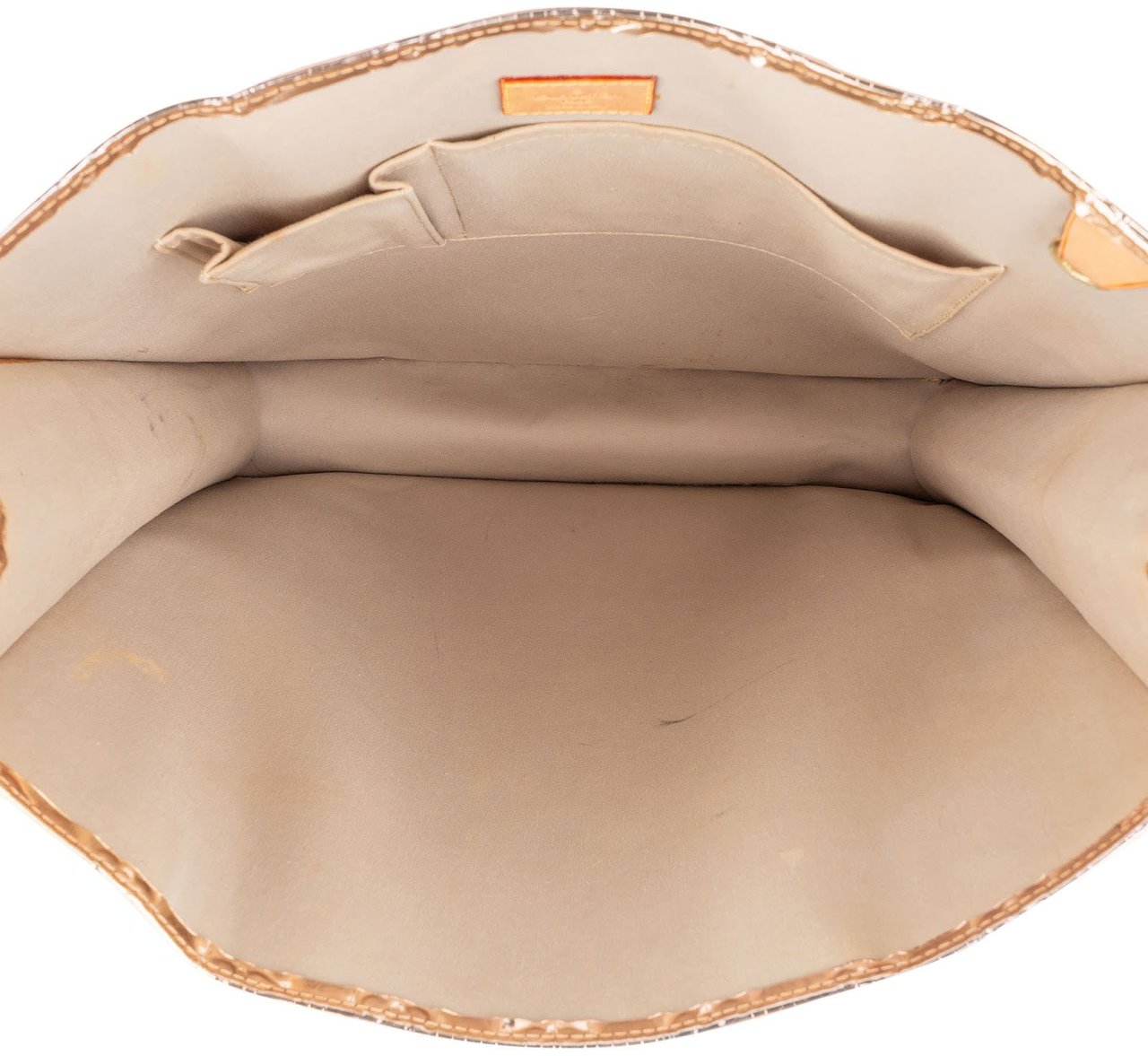 Louis Vuitton Limited Monogram Miroir Metallic Sac Plat Handbag Goud