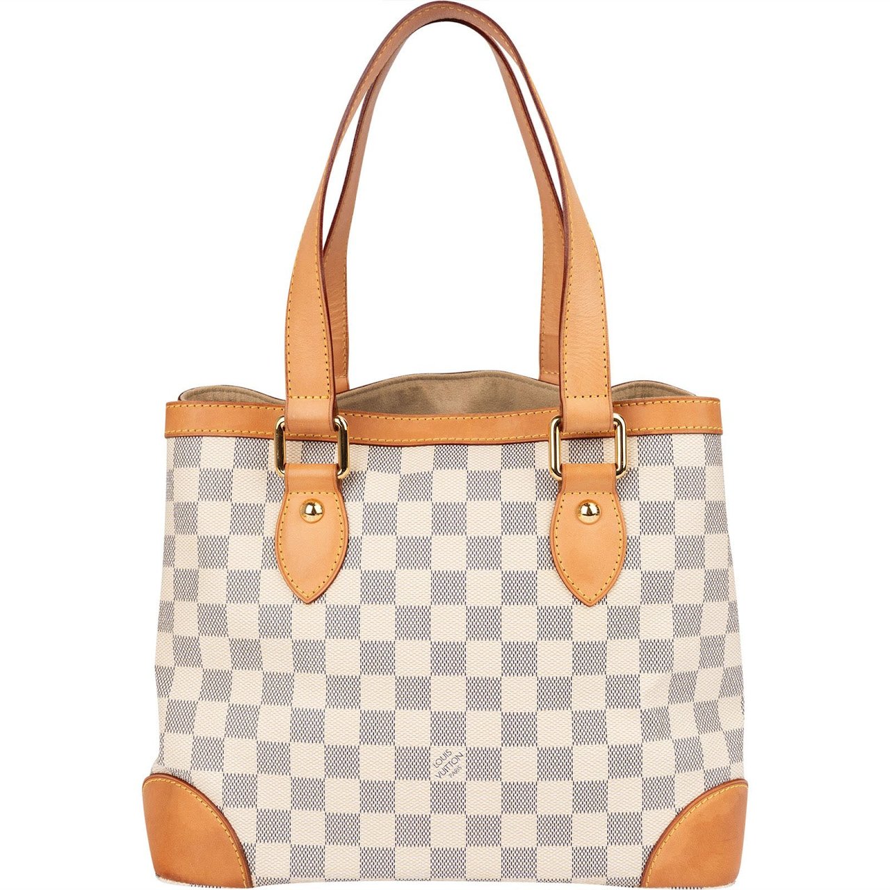 Louis Vuitton Monogram Damier Azur Canvas Hampstead PM Shoulder Bag Beige