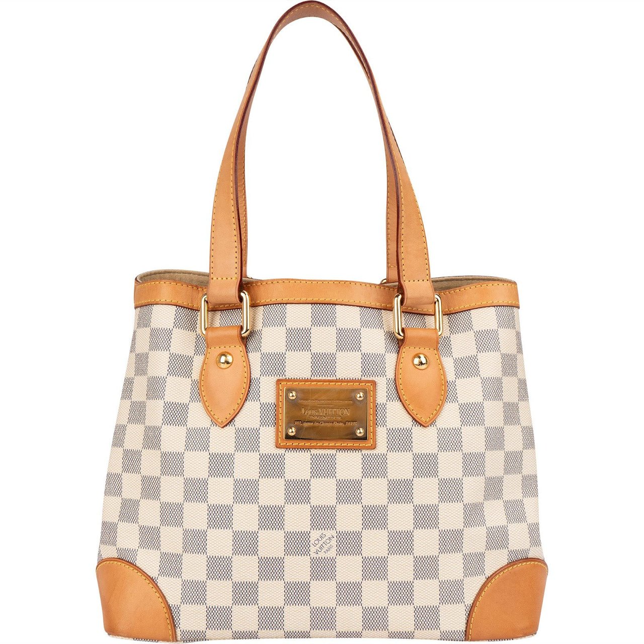 Louis Vuitton Monogram Damier Azur Canvas Hampstead PM Shoulder Bag Beige