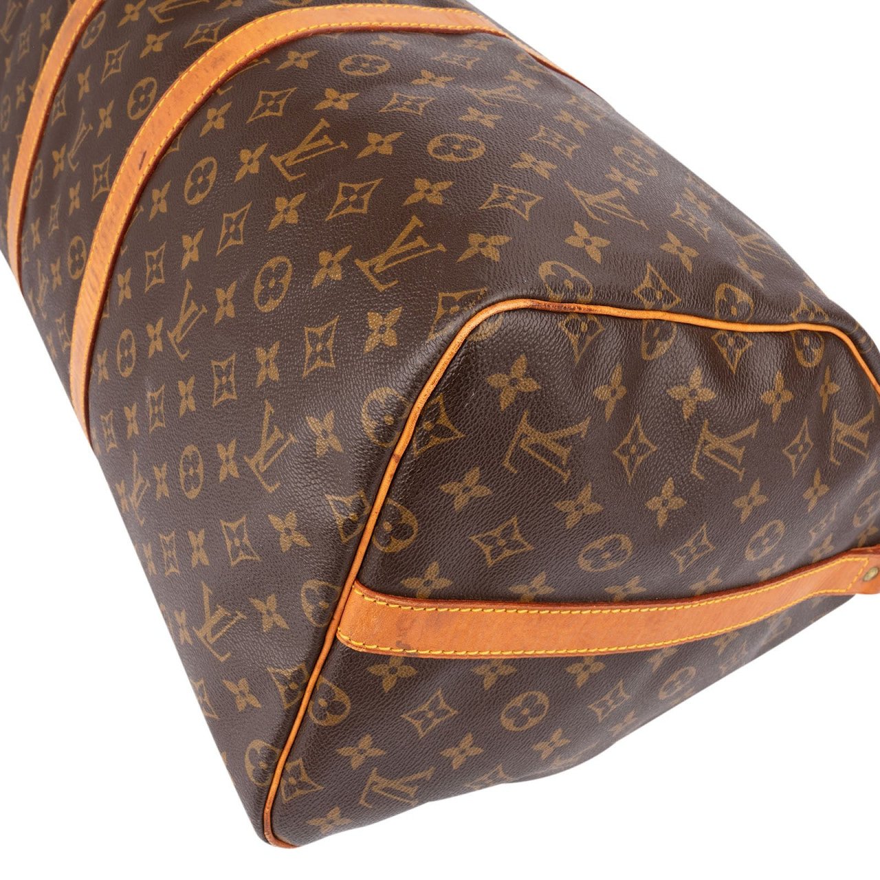 Louis Vuitton Monogram Canvas Keepall 55 Bandoulière Travel Bag Bruin