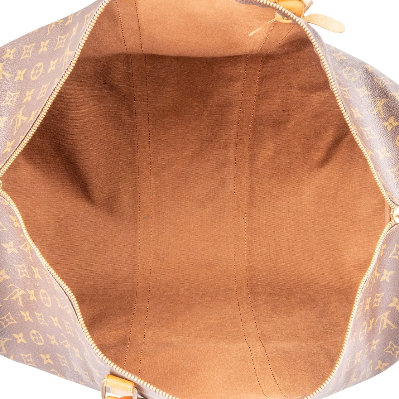 Louis Vuitton Monogram Canvas Keepall 60 Bandoulière Travel Bag Bruin