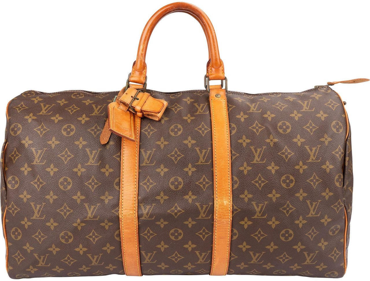 Louis Vuitton Monogram Canvas Keepall 50 Travel Bag Bruin