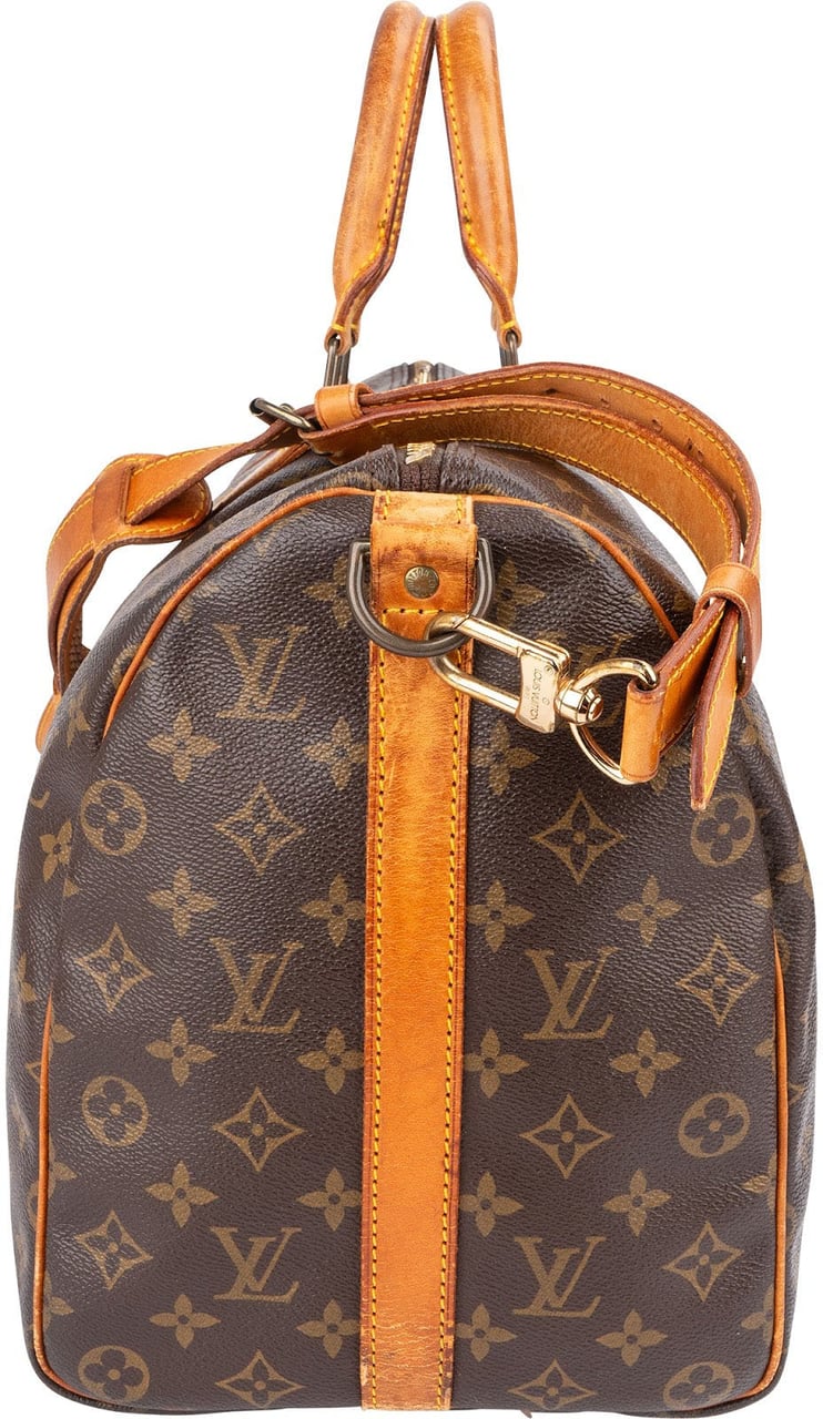 Louis Vuitton Monogram Canvas Keepall 45 Bandoulière Travel Bag Bruin