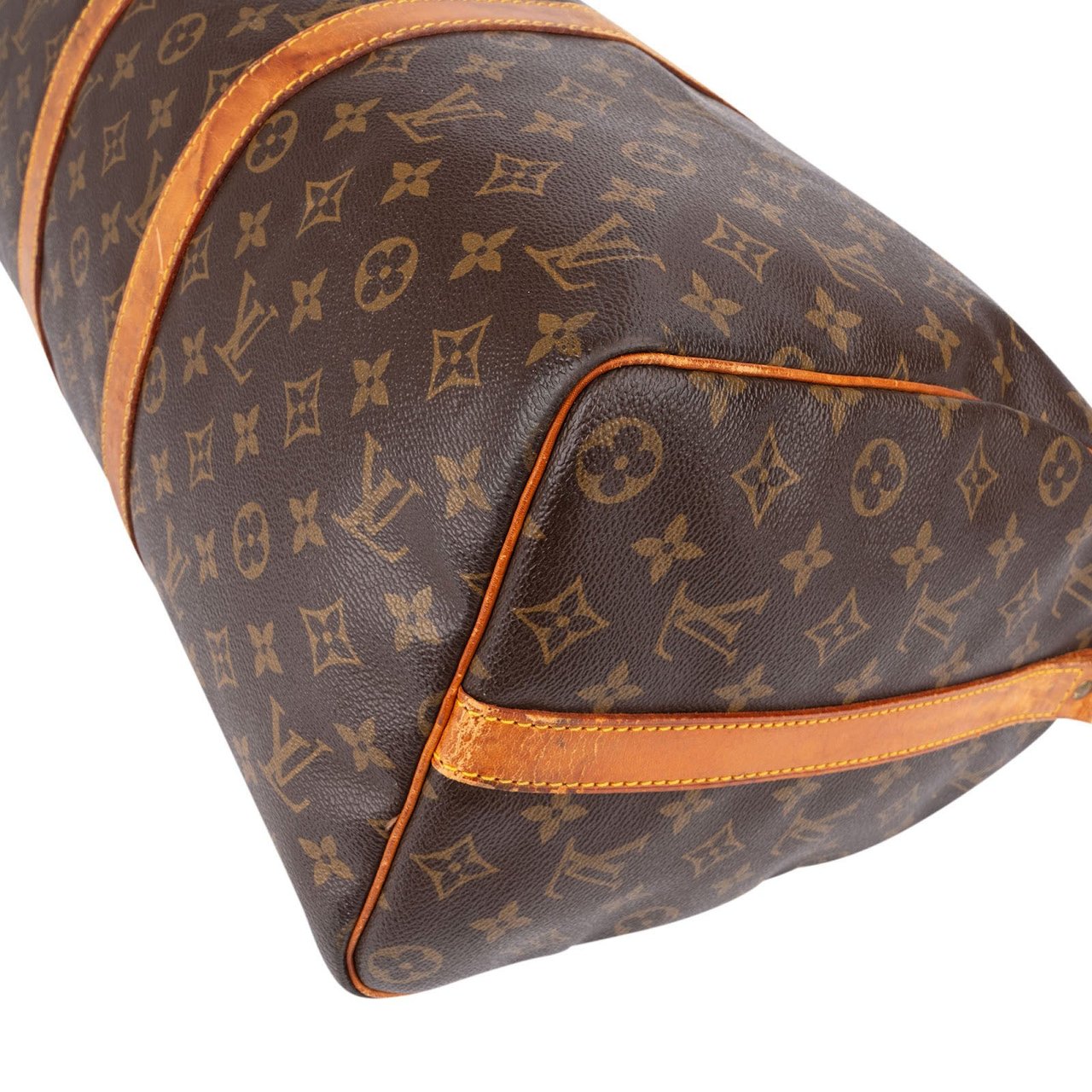 Louis Vuitton Monogram Canvas Keepall 45 Bandoulière Travel Bag Bruin