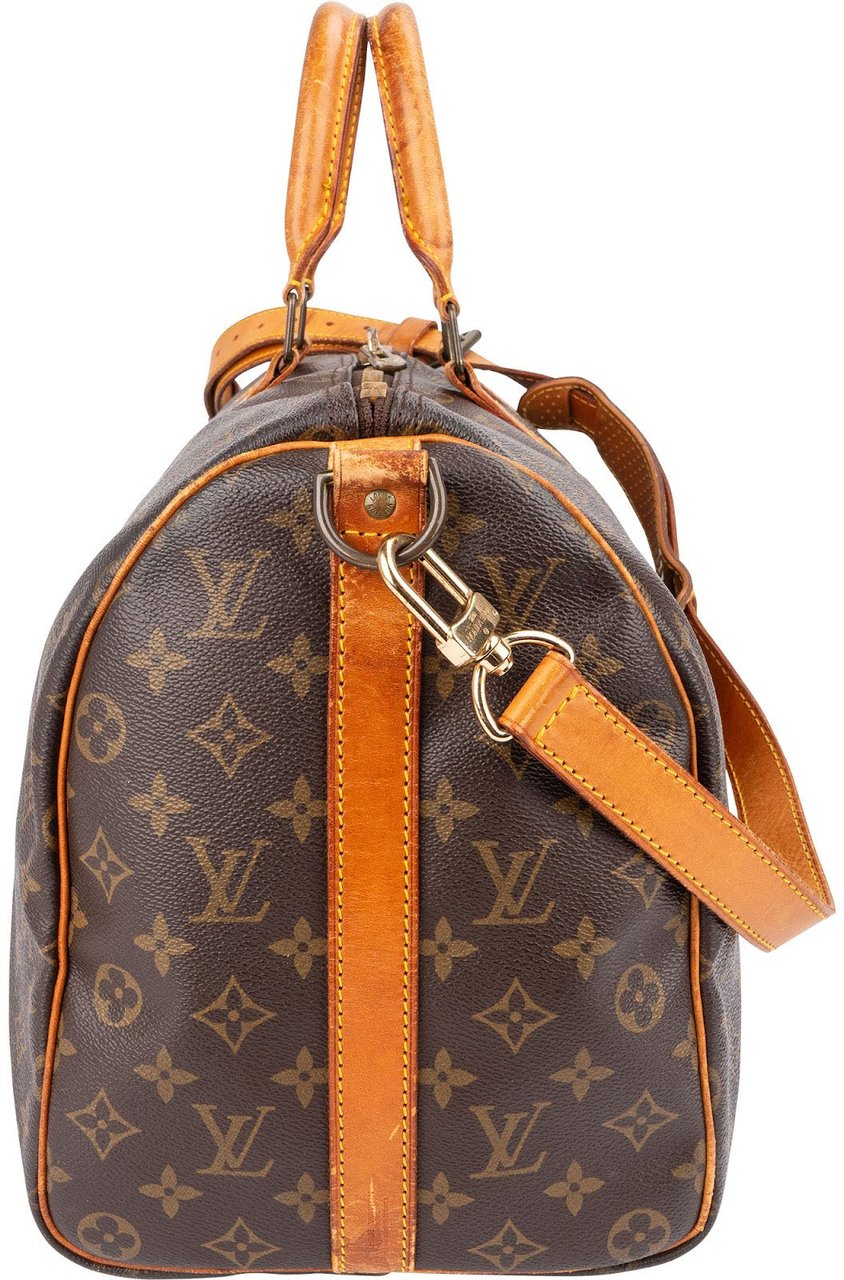 Louis Vuitton Monogram Canvas Keepall 45 Bandoulière Travel Bag Bruin
