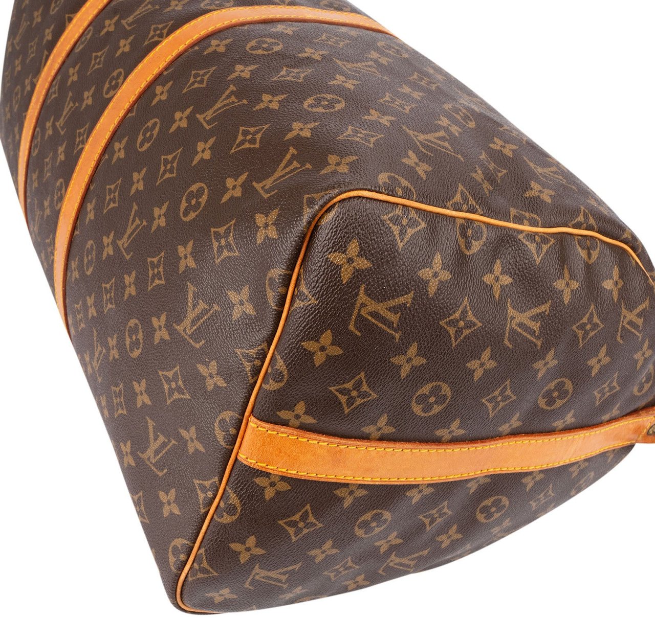 Louis Vuitton Monogram Canvas Keepall 55 Bandoulière Travel Bag Bruin