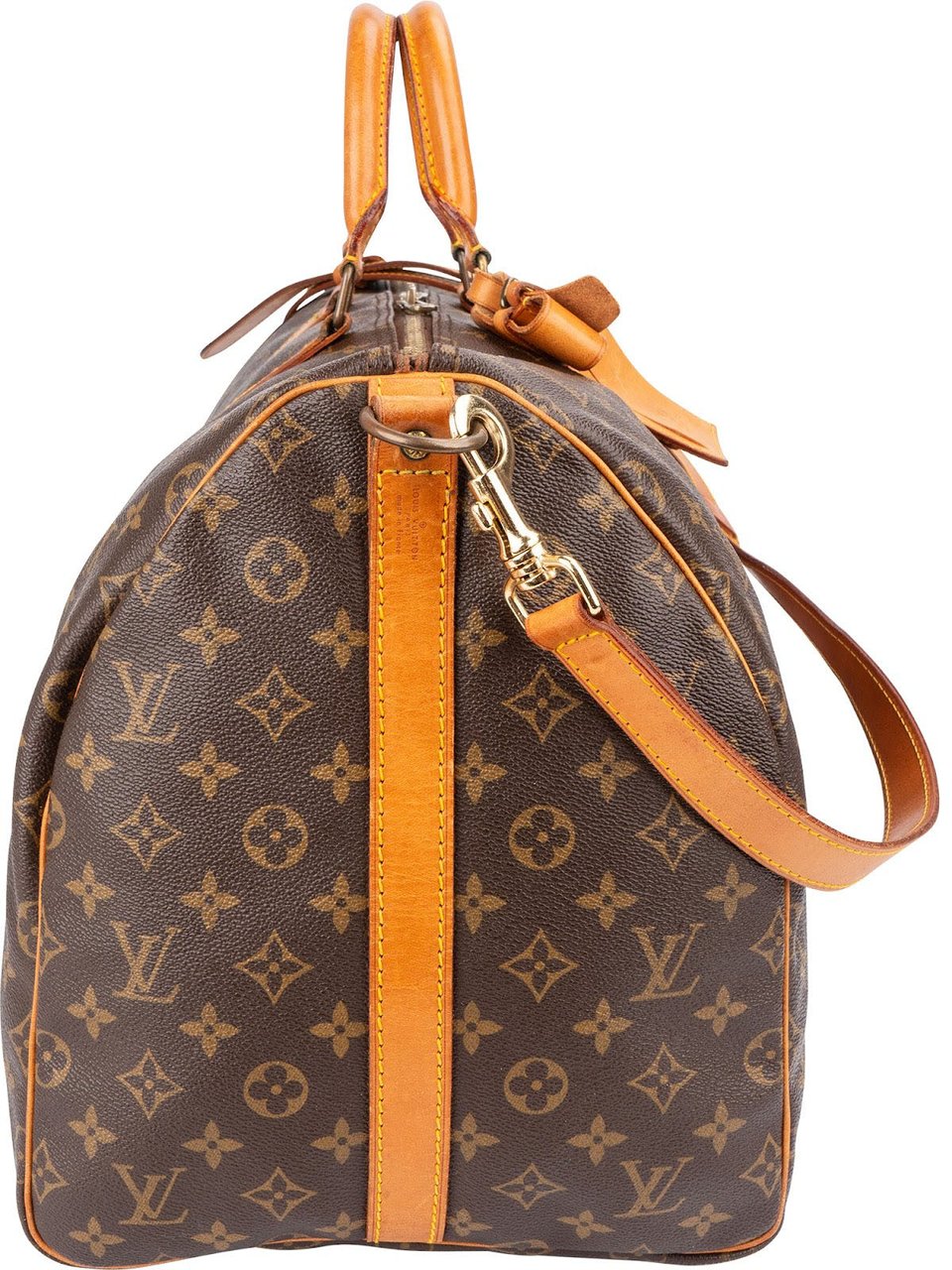 Louis Vuitton Monogram Canvas Keepall 55 Bandoulière Travel Bag Bruin