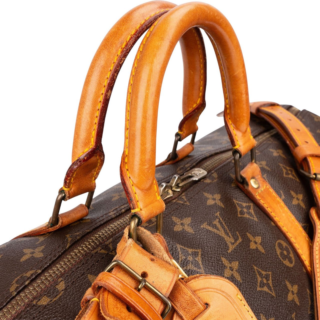 Louis Vuitton Monogram Canvas Keepall 55 Bandoulière Travel Bag Bruin