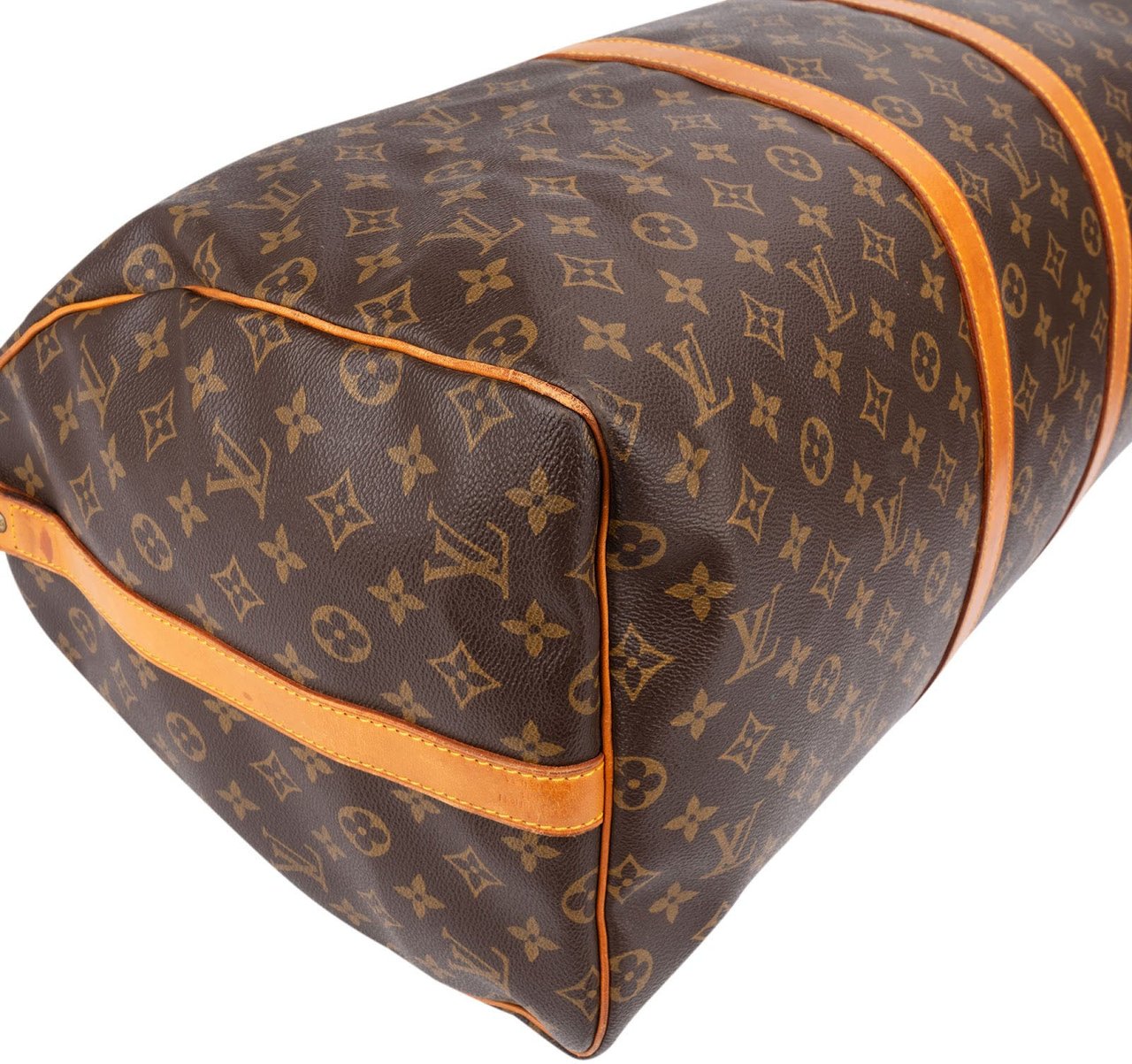 Louis Vuitton Monogram Canvas Keepall 55 Bandoulière Travel Bag Bruin