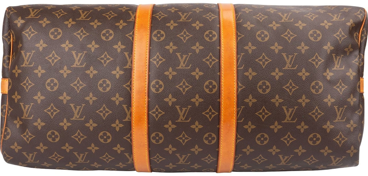 Louis Vuitton Monogram Canvas Keepall 55 Bandoulière Travel Bag Bruin
