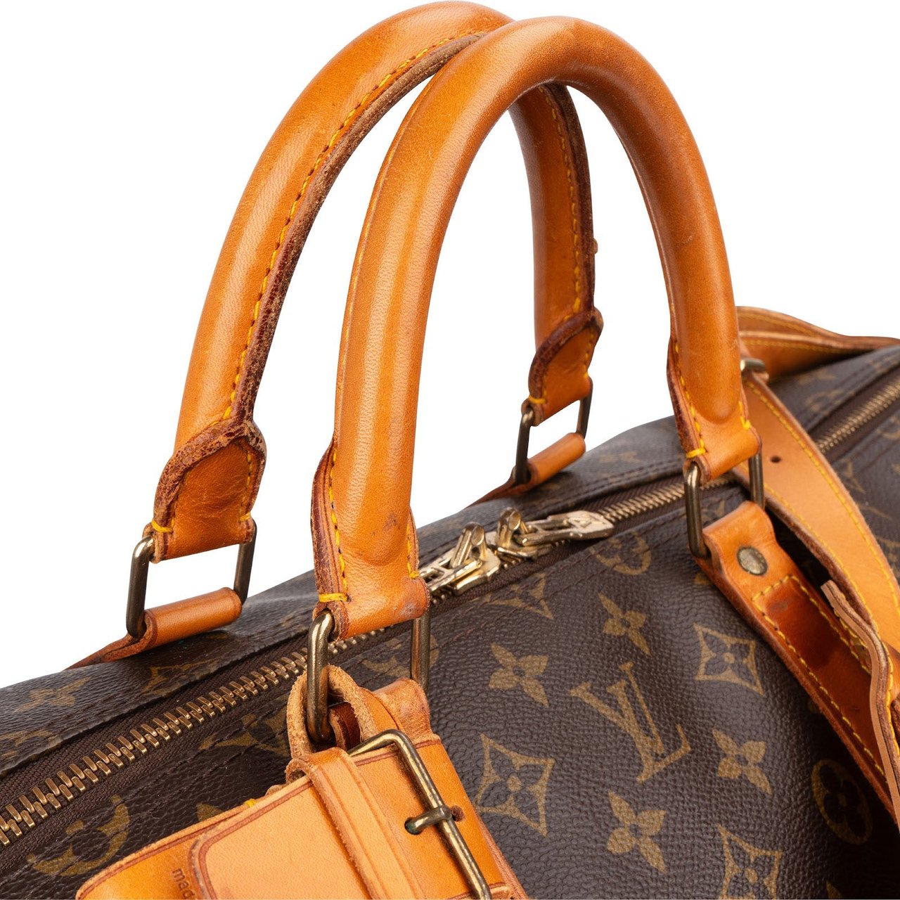 Louis Vuitton Monogram Canvas Keepall 55 Bandoulière Travel Bag Bruin