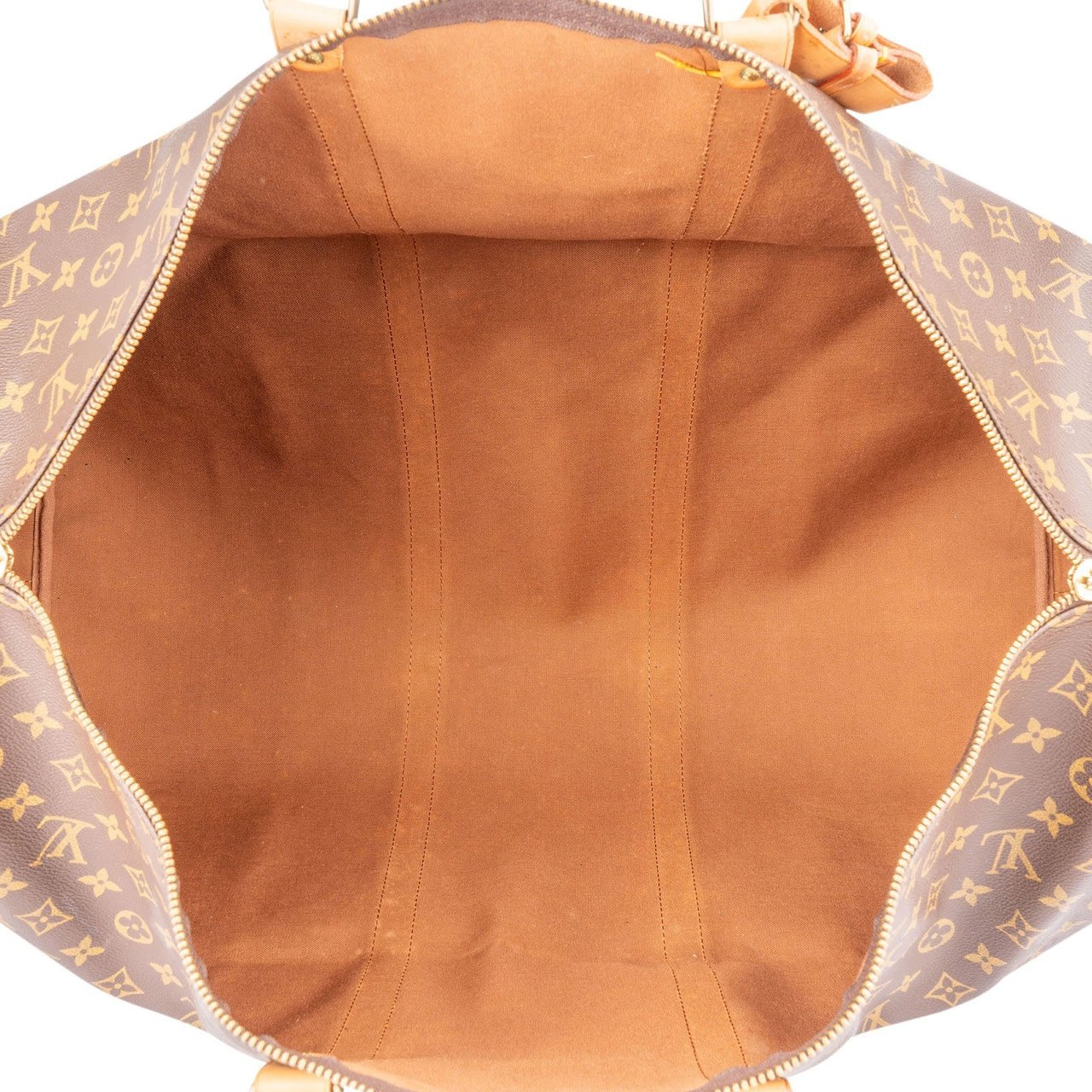 Louis Vuitton Monogram Canvas Keepall 60 Bandoulière Travel Bag Bruin