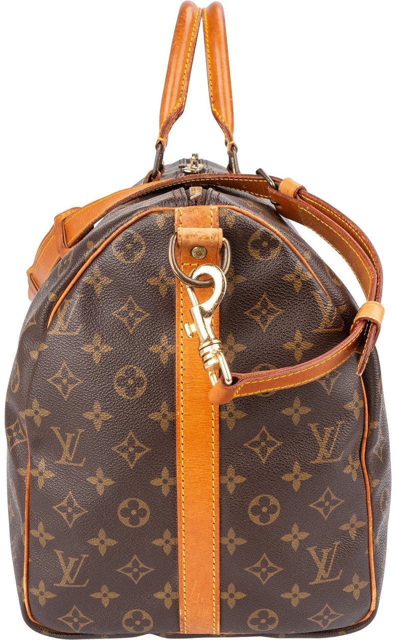 Louis Vuitton Monogram Canvas Keepall 50 Bandoulière Travel Bag Bruin
