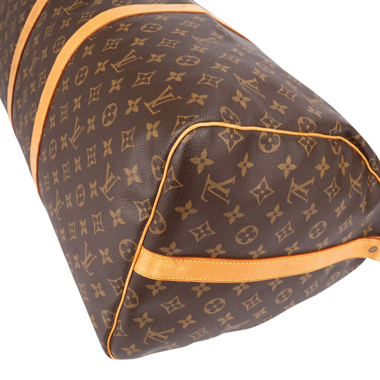 Louis Vuitton Monogram Canvas Keepall 55 Bandoulière Travel Bag Bruin