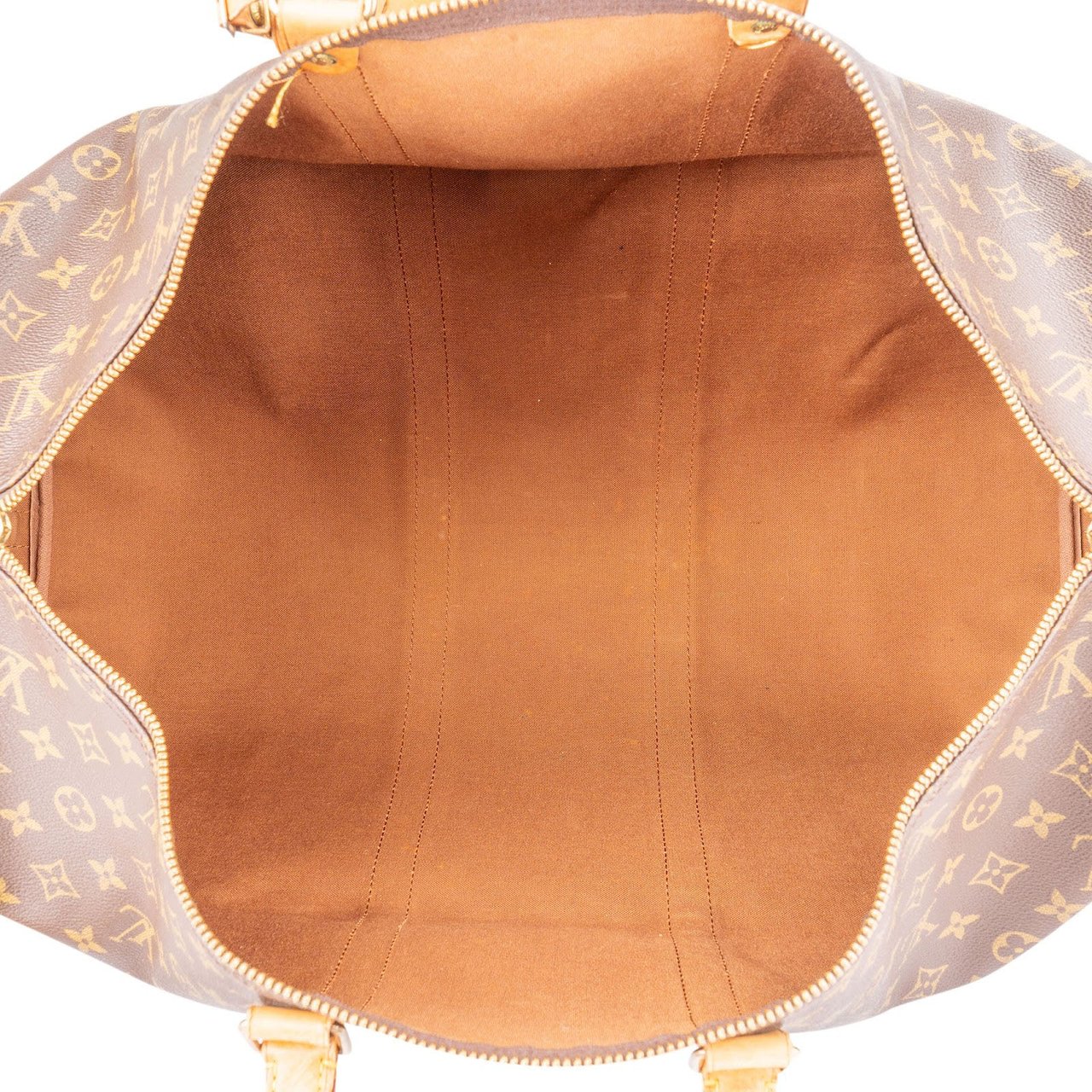 Louis Vuitton Monogram Canvas Keepall 55 Bandoulière Travel Bag Bruin