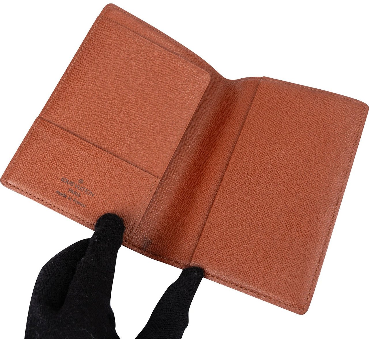 Louis Vuitton Monogram Canvas Passport Cover Card Holder Bruin