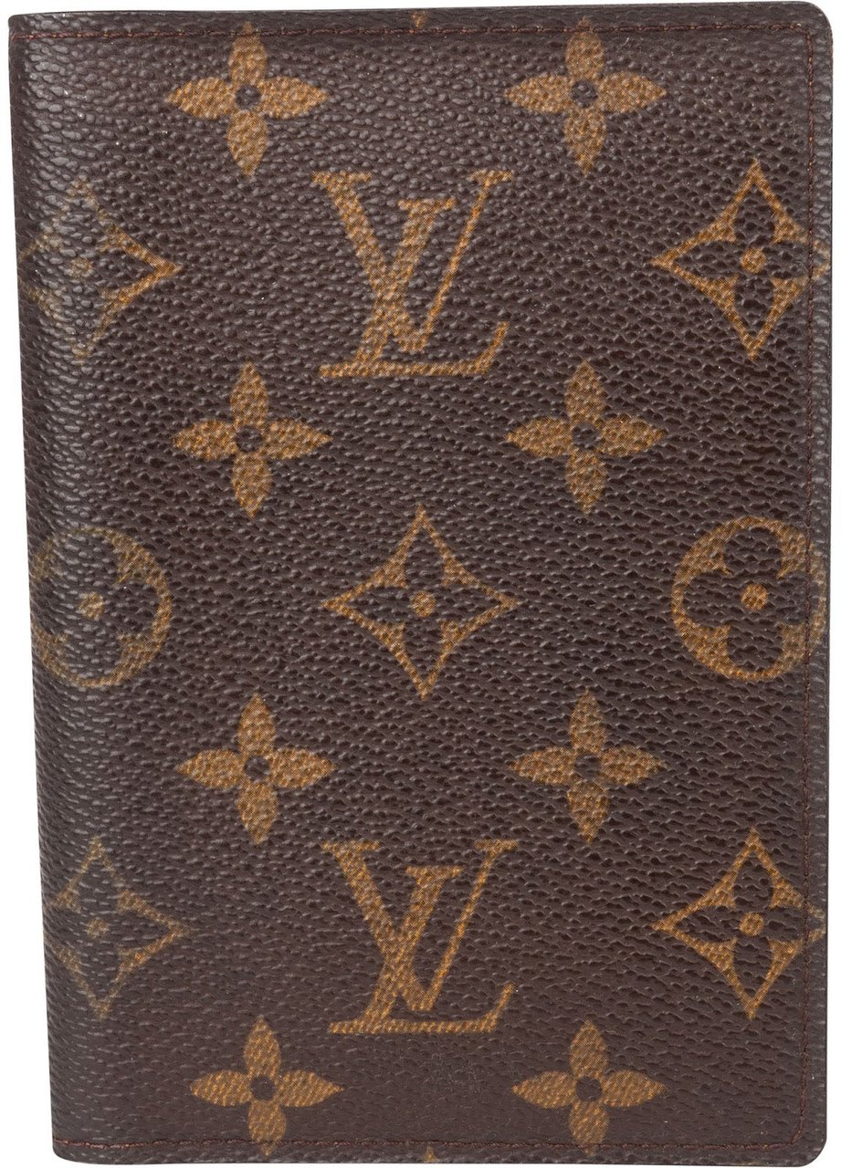 Louis Vuitton Monogram Canvas Passport Cover Card Holder Bruin
