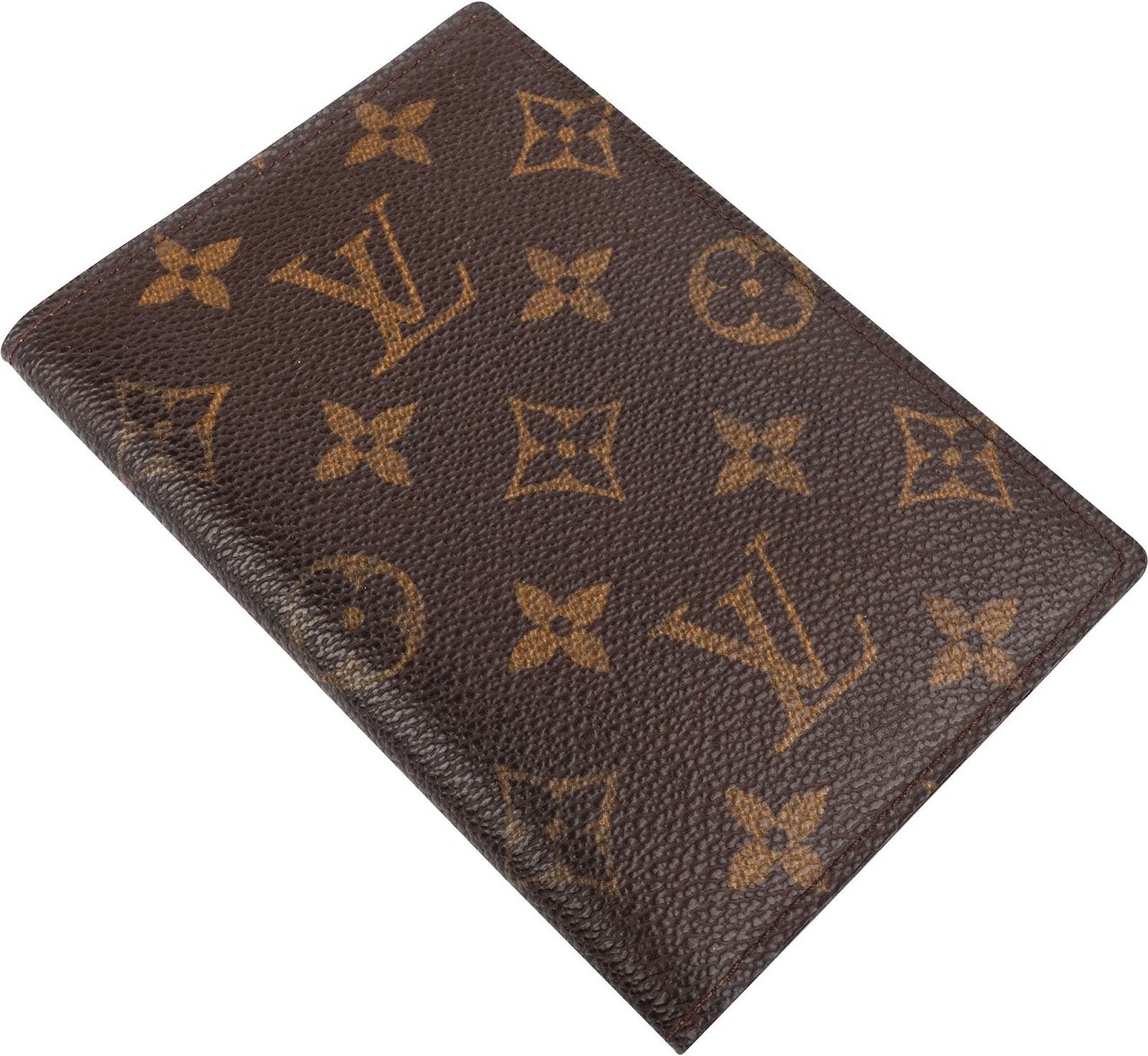 Louis Vuitton Monogram Canvas Passport Cover Card Holder Bruin
