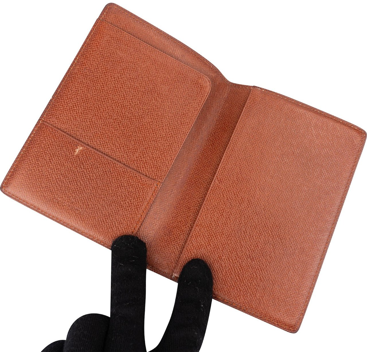 Louis Vuitton Monogram Canvas Passport Cover Card Holder Bruin