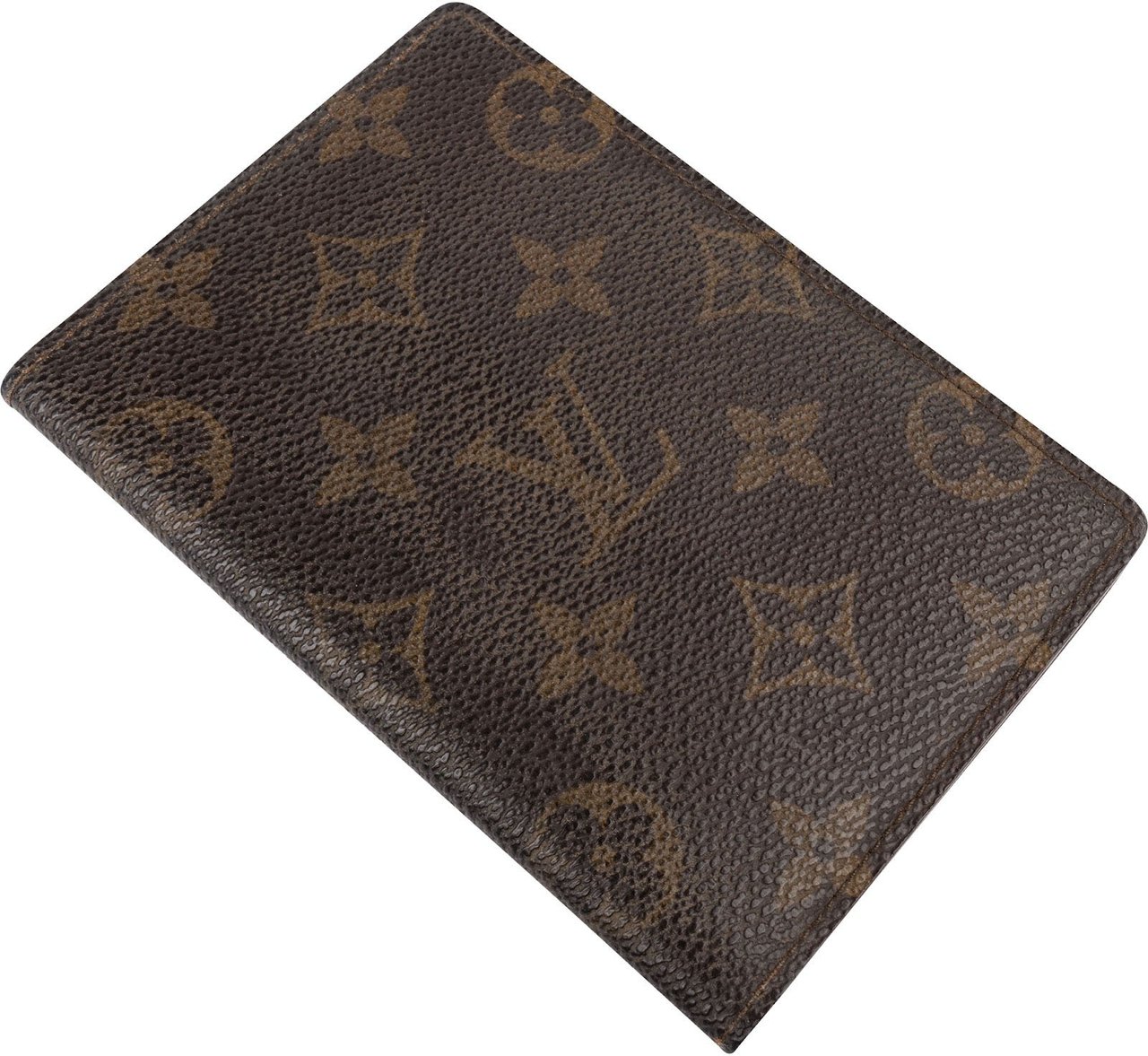 Louis Vuitton Monogram Canvas Passport Cover Card Holder Bruin